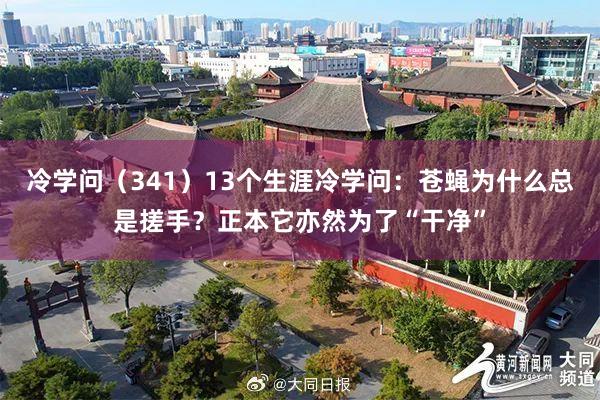 冷学问（341）13个生涯冷学问：苍蝇为什么总是搓手？正本它亦然为了“干净”